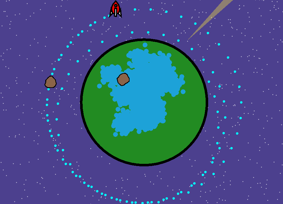 An orbiting rocket in Launch Control